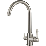 Смеситель для кухни ZorG Steel Hammer SH 723 SATIN с подключением фильтра, сатин