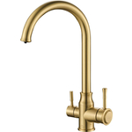 Смеситель для кухни ZorG Steel Hammer SH 763 INOX BRONZE PVD с подключением фильтра, бронза