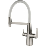 Смеситель для кухни ZorG Steel Hammer SH 818-8 SATIN с подключением фильтра, сатин