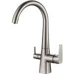 Смеситель для кухни ZorG Steel Hammer SH 819 SATIN с подключением фильтра, сатин