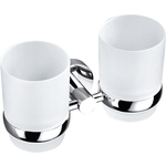 Стакан для ванной Rav Slezak Colorado двойной, хром/стекло матовое (COA0202)