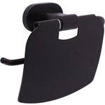 Держатель туалетной бумаги Rav Slezak Yukon с крышкой, черный матовый (YUA0400CMAT)