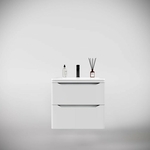 Тумба под раковину Style line Марелла 60х39 подвесная, белая матовая (СС-00002404)