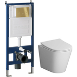 Комплект унитаза Niagara Vista с инсталляцией, клавишей Style золото глянцевая, сиденье-микролифт