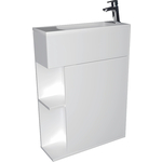 Тумба с раковиной 1Marka Stretto 60х21 правая, белая (У94717)