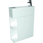 Тумба с раковиной 1Marka Stretto 70х21 правая, белая (У94633)