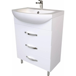 Тумба под раковину 1Marka Вита 65х32 три ящика, белый глянец (У50110)
