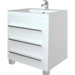 Тумба под раковину 1Marka Соната 58х48 напольная, белый глянец (У51036)
