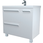 Тумба под раковину 1Marka Соната 90х48 напольная, белый глянец (У83680)