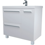 Тумба под раковину 1Marka Соната 90х48 с бельевой корзиной, белая (У51042)
