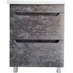 Тумба с раковиной Emmy Стоун 80 напольная, серый бетон (310139, 610013)