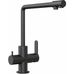 Смеситель для кухни Профсан Steel PSM-307-22 с подключением фильтра, черный матовый