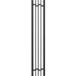 Полотенцесушитель электрический Point Фрея П2 180х1200 диммер слева, черный (PN20732B)
