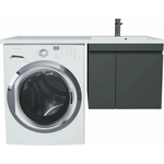 Тумба под раковину Uperwood Magenta 45 (110) с дверцами, черная (5930205161)