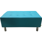 Банкетка Мягкий офис Классик с утяжками двухместная бирюзовая