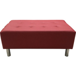 Банкетка Мягкий офис Классик с утяжками двухместная красная