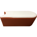 Банкетка Мягкий офис Органика двухместная внешняя оранжево-белая