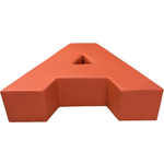 Банкетка Мягкий офис А морковная