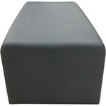 Банкетка Мягкий офис Параллелепипед одноместная светло-серая