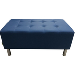 Банкетка Мягкий офис Классик с утяжками двухместная синяя