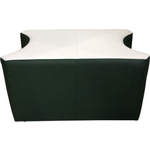 Банкетка Мягкий офис Органика одноместная внутренняя зелено-белая