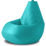 Кресло бескаркасное Mypuff груша, Бирюза, размер XXL- Миди, оксфорд