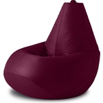 Кресло бескаркасное Mypuff груша, Бордо, размер XXL- Миди, оксфорд