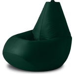 Кресло бескаркасное Mypuff груша, Темно-зеленый, размер XXL- Миди, оксфорд
