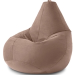 Кресло бескаркасное Mypuff груша, Какао, размер XXXL- Стандарт, велюр