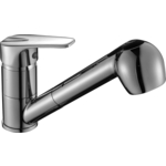 Смеситель для кухни Rossinka Silvermix с вытяжным изливом, хром (D40-25)