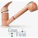 Смеситель для кухни GranFest 1774 307 с выдвижным изливом терракотовый