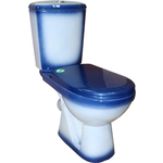 Унитаз-компакт Rosa Комфорт с сиденьем, синий (4620008191027)
