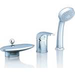 Смеситель на борт ванны Ravak Rosa RS 025.00 на 3 отверстия, каскадный (X07P003)