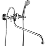Смеситель для ванны Rossinka Silvermix с душем, хром (G02-84)