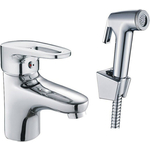 Смеситель для раковины Haiba HB68 с гигиенической лейкой, хром (HB1268)