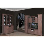 Гостиная ОЛМЕКО Тифани комплектация 7+8 ясень шимо темный