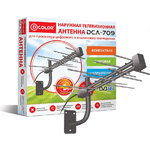 Антенна телевизионная D-Color DCA-709 (наружная, пассивная, 8 дБ) серая