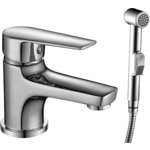 Смеситель для раковины Rossinka Silvermix с гигиенической лейкой, хром (S35-15)