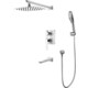 Душевая система Lemark Melange с изливом, хром/белый (LM4922CW)