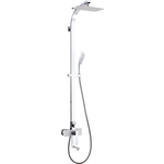 Душевая система Lemark Melange со смесителем, хром/белый (LM4962CW)