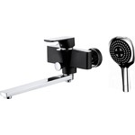 Смеситель для ванны D&K Berlin-Technische с душем, хром/черный (DA1433315)