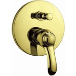 Смеситель для ванны Cezares Lira встраиваемый, с переключателем, золото (LIRA-VDIM-03)