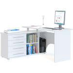 Компьютерный стол СОКОЛ КСТ-109Л белый