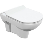 Унитаз подвесной безободковый Cersanit City New Clean ON с сиденьем микролифт Slim (S-MZ-CITY-COn-S-DL-w/60436)