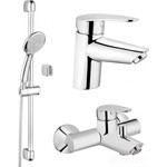 Комплект смесителей Vitra Dynamic для раковины, ванны, душевой гарнитур (A49152EXP)