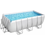 Каркасный бассейн Bestway 56457 BW Power Steel 412x201x122 см, 8124л, песч.фил.-нас. 3028л/ч, лестница, попл.-доз.