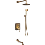 Душевая система ZorG Antic с изливом, бронза (A 104DS-BR)