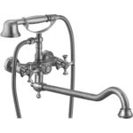 Смеситель для ванны ZorG Antic серебро (A 7001WDN-SL)