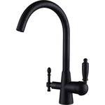 Смеситель для кухни Kaiser Vincent Marble под фильтр, черный (31744-2)