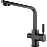 Смеситель для кухни Kaiser Decor с подключением к фильтру, черный Marble (40144-2)